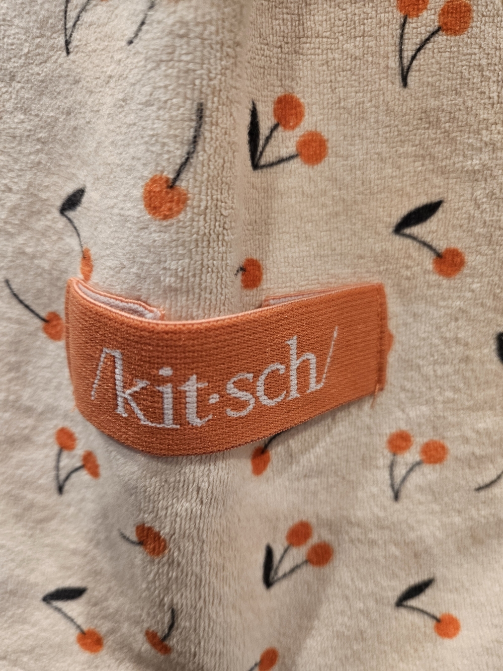 Kitsch Anthropologie Cherry Print Hair Towel